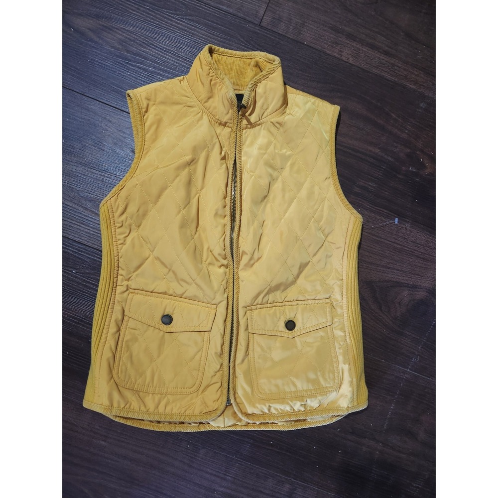 Talbots Quilted Golden Yellow Vest Women's size‎ XS